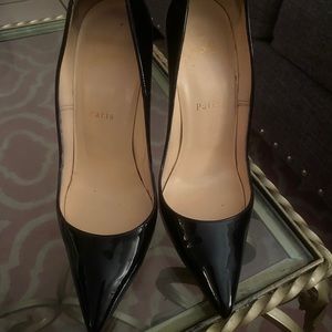 Black Christian Louboutin So Kate patent leather